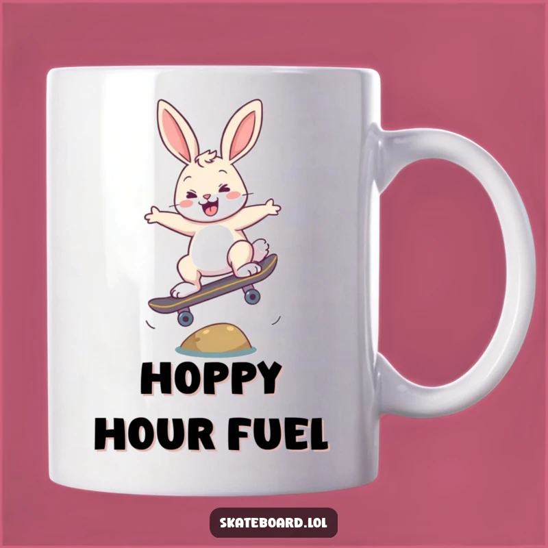 Funny Bunny Ollie Mug - Awesome Skateboarder Humor Gift for Rad Dads