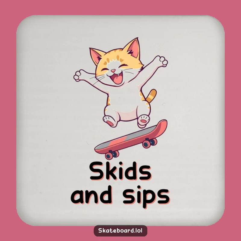 Funny Cat Flip Coaster - Hyperactive Skater Protection, Hilarious Gift