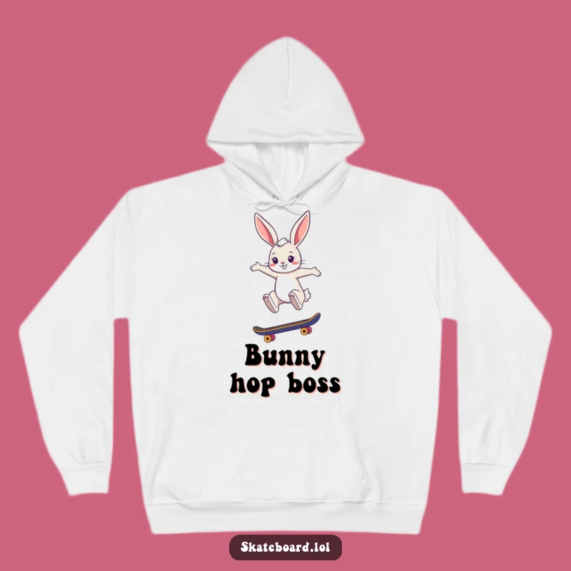 Funny Bunny Skateboard Hoodie - Stylish Jumper Design, Cozy Gift