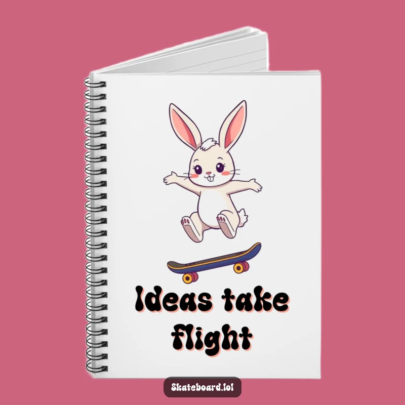 Funny Bunny Skate Notebook - Stylish Jumper Journal, Hilarious Gift