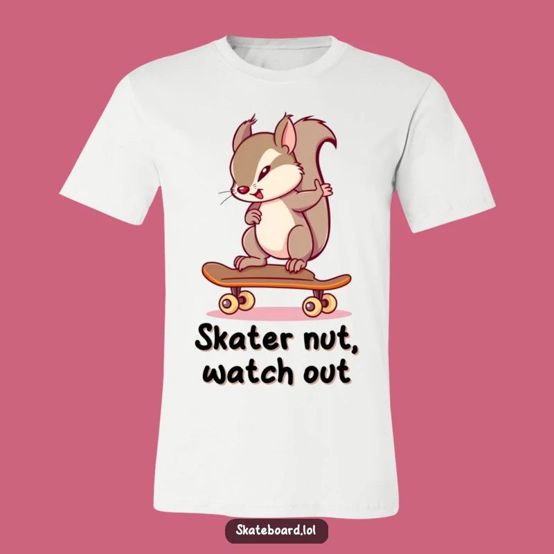 Funny Squirrel Skateboarder T-Shirt: Show Your Focus, Perfect Gift for skaters!