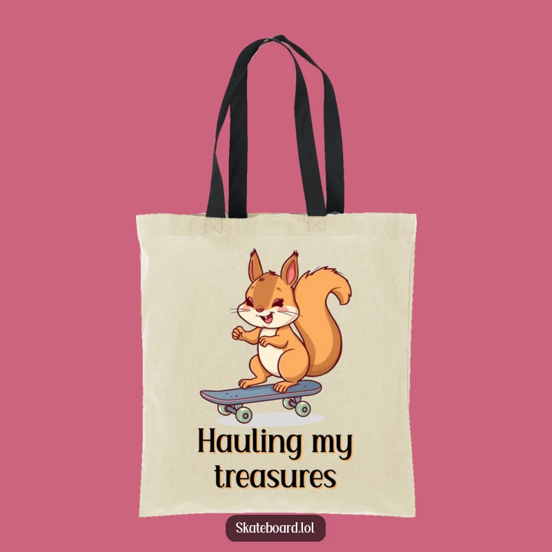 Funny Squirrel Skateboarder Tote Bag - Carry Your Cheer Everywhere